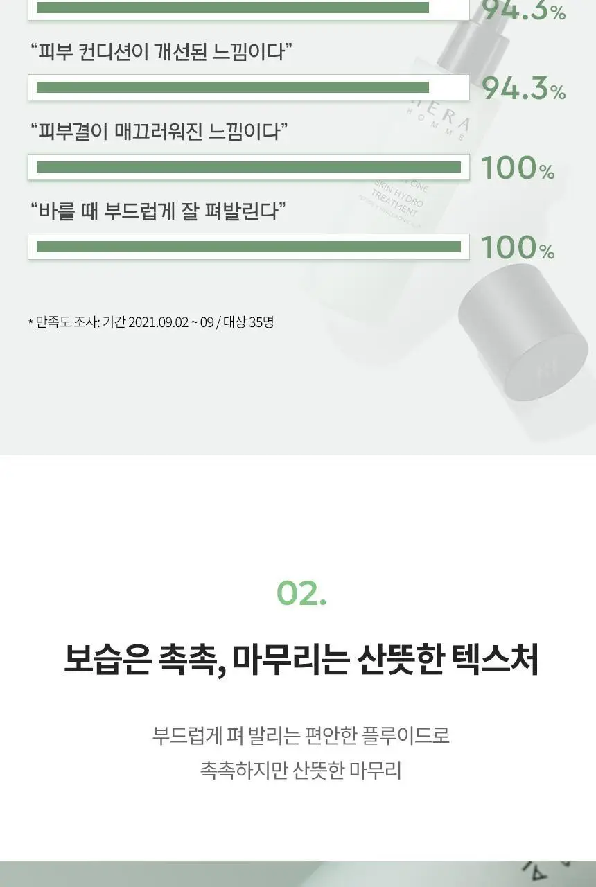 [단독기프트/업체배송] 헤라 옴므 올인원 스킨 하이드로 트리트먼트 150ml 단품/기획 상세페이지 4